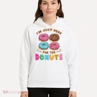 Im Just Here For The Donuts Candy Lover Hoodie thumb 5