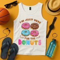 Im Just Here For The Donuts Candy Lover Tank Top thumb 4