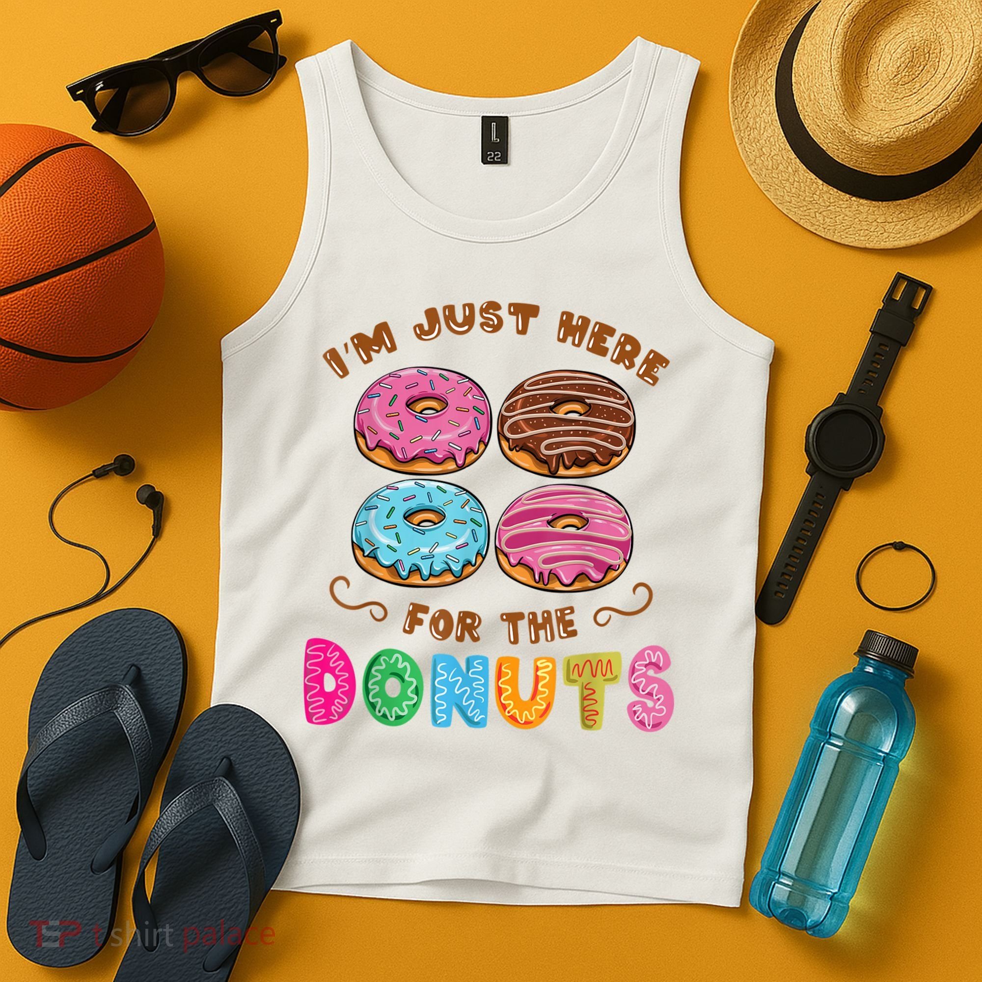 Im Just Here For The Donuts Candy Lover Tank Top