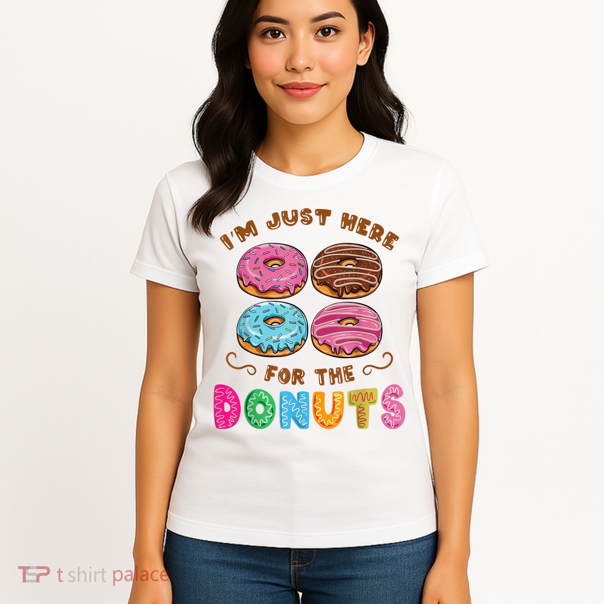 Im Just Here For The Donuts Candy Lover Women's T-Shirt