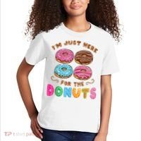 Im Just Here For The Donuts Candy Lover Kids T-Shirt thumb 2