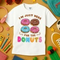 Im Just Here For The Donuts Candy Lover Kids T-Shirt thumb 3