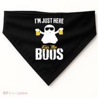 IM Just Here For The Boos Beer Funny Halloween USA-Made Doggie Bandana thumb 0