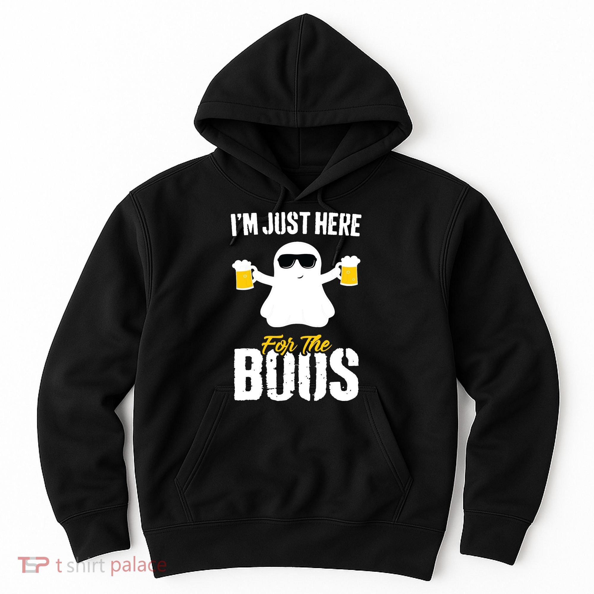 IM Just Here For The Boos Beer Funny Halloween Hoodie