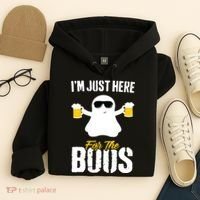 IM Just Here For The Boos Beer Funny Halloween Hoodie thumb 4