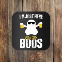 IM Just Here For The Boos Beer Funny Halloween Coaster thumb 0