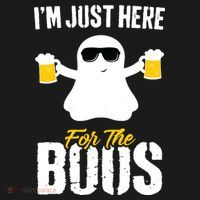 IM Just Here For The Boos Beer Funny Halloween Coaster thumb 2