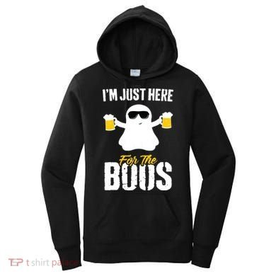 IM Just Here For The Boos Beer Funny Halloween Women's Hoodie