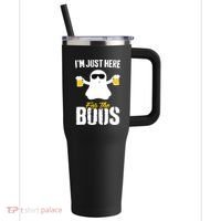 IM Just Here For The Boos Beer Funny Halloween 40oz Vacuum Insulated Stainless Steel Travel Tumbler thumb 0