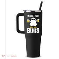 IM Just Here For The Boos Beer Funny Halloween 40oz Vacuum Insulated Stainless Steel Travel Tumbler thumb 2