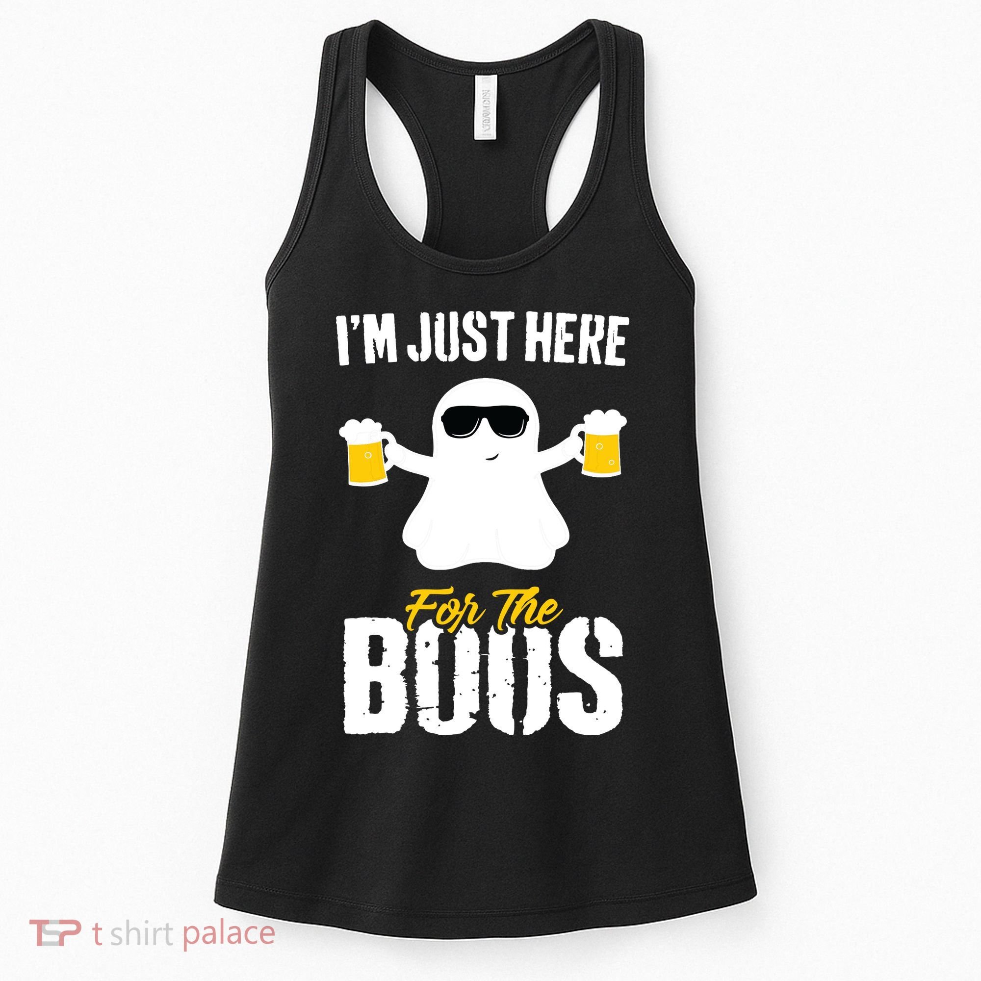 IM Just Here For The Boos Beer Funny Halloween Women's Tank Top