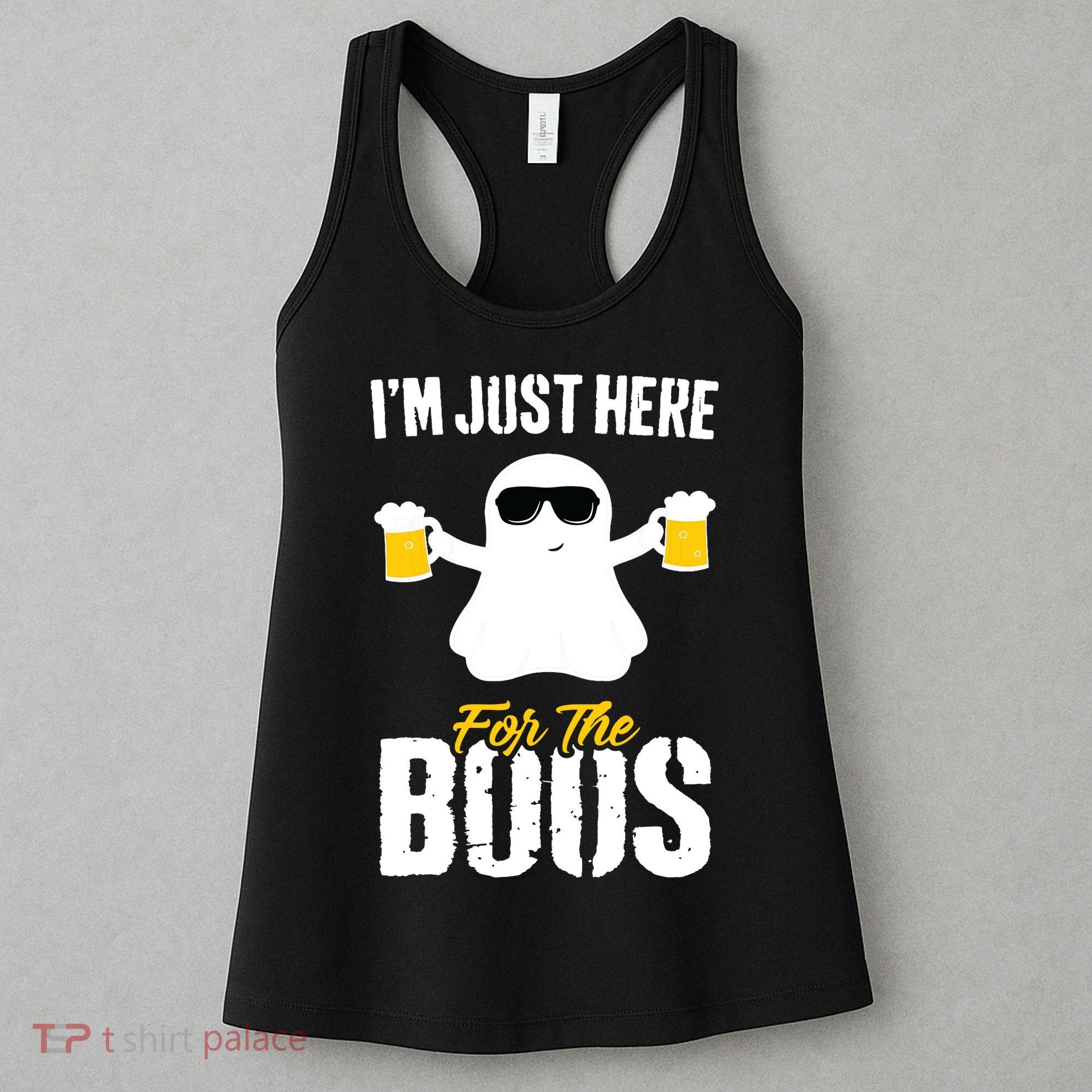 IM Just Here For The Boos Beer Funny Halloween Women's Tank Top