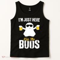 IM Just Here For The Boos Beer Funny Halloween Tank Top thumb 2