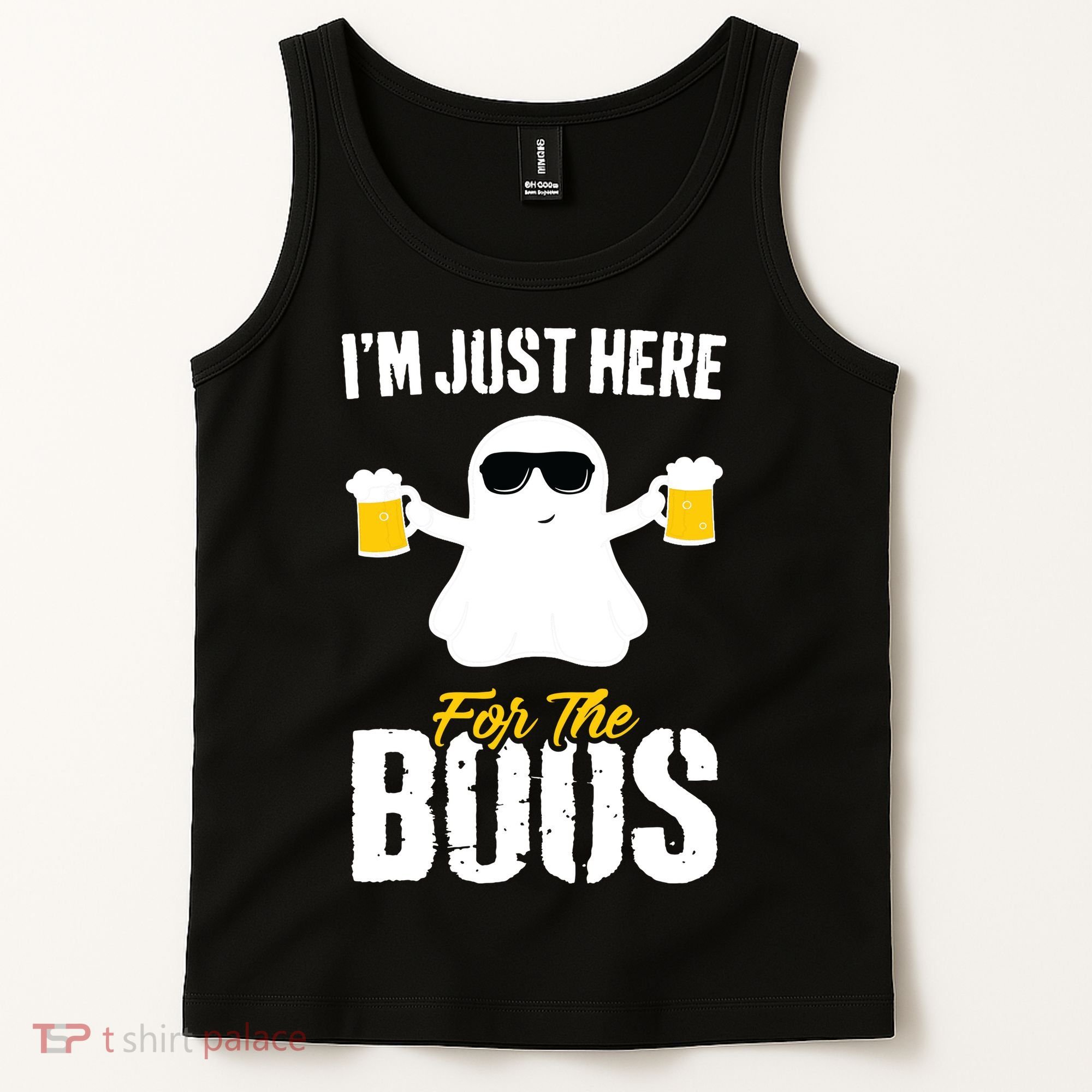 IM Just Here For The Boos Beer Funny Halloween Tank Top