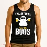 IM Just Here For The Boos Beer Funny Halloween Tank Top thumb 3