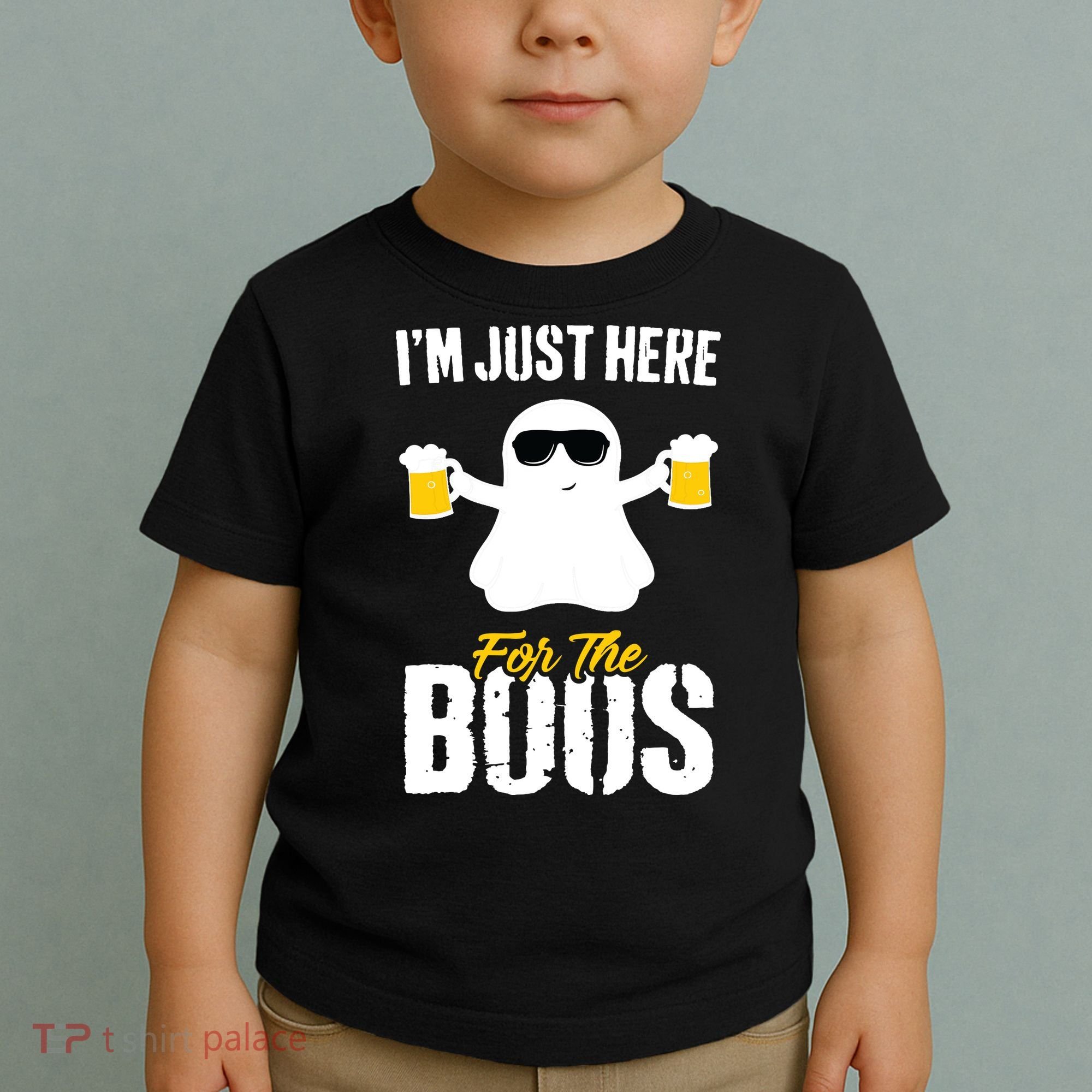 IM Just Here For The Boos Beer Funny Halloween Toddler T-Shirt