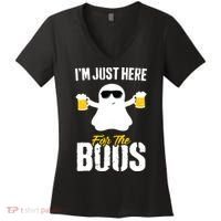 IM Just Here For The Boos Beer Funny Halloween Women's V-Neck T-Shirt thumb 0