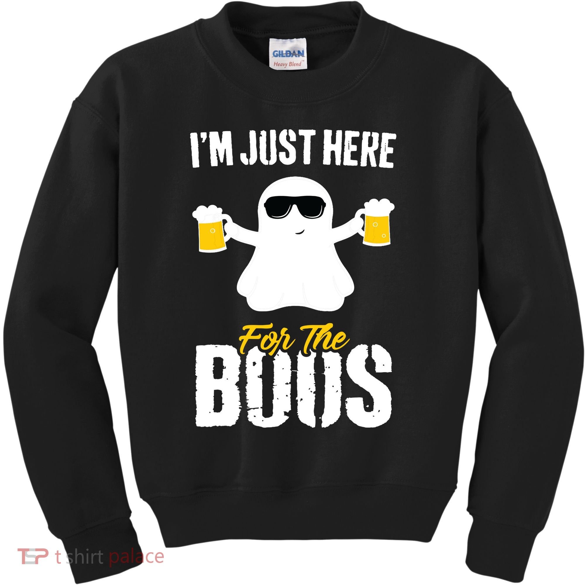 IM Just Here For The Boos Beer Funny Halloween Kids Sweatshirt