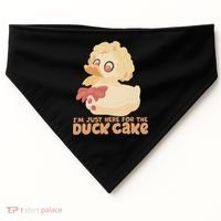 I Just Here For The Duck Cake Snack USA-Made Doggie Bandana thumb 0