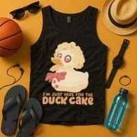 I Just Here For The Duck Cake Snack Tank Top thumb 4