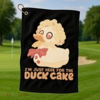 I Just Here For The Duck Cake Snack Golf Towel thumb 1