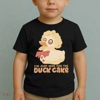 I Just Here For The Duck Cake Snack Toddler T-Shirt thumb 2