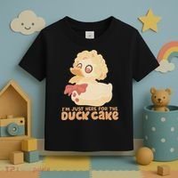 I Just Here For The Duck Cake Snack Toddler T-Shirt thumb 3