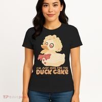 I Just Here For The Duck Cake Snack Women's T-Shirt thumb 4