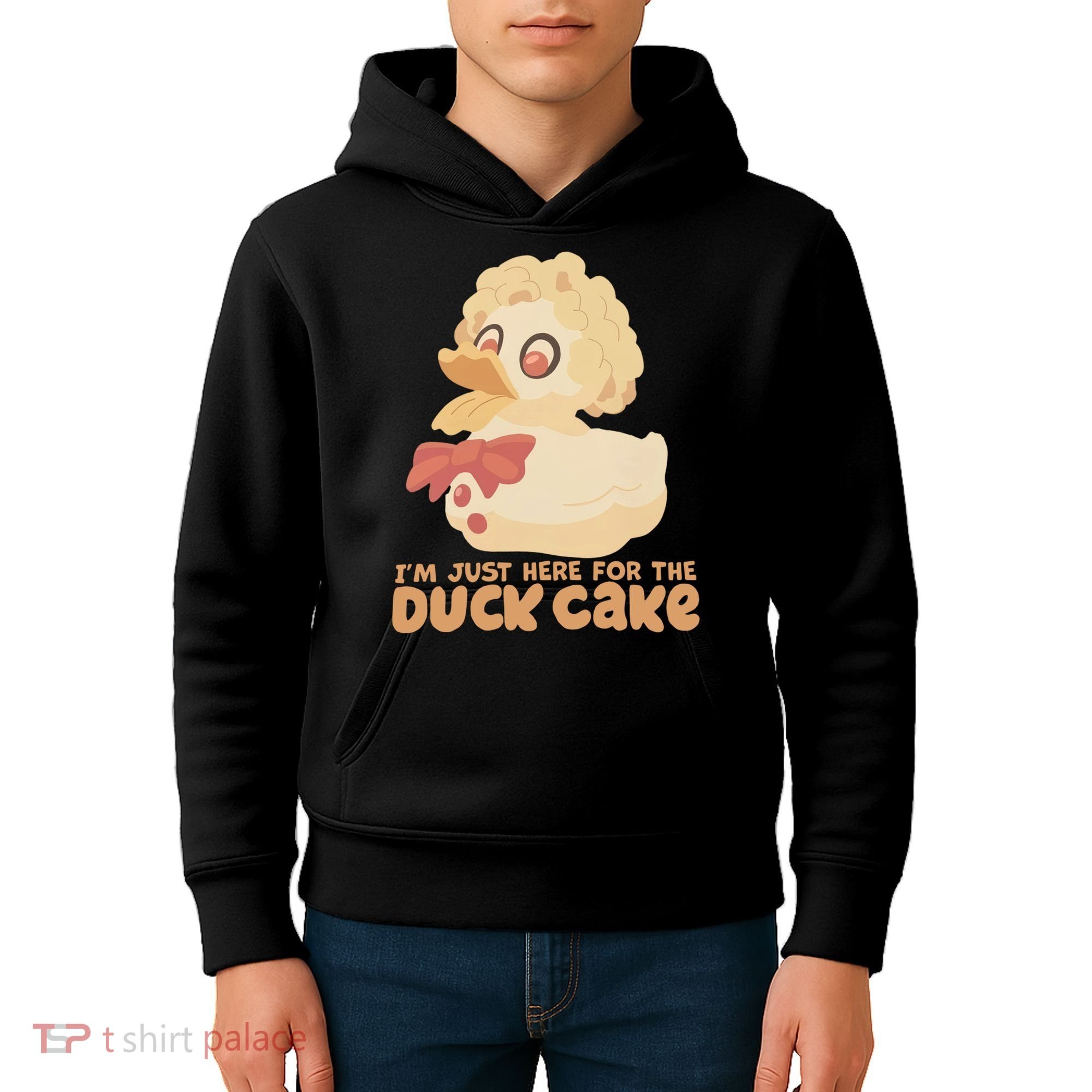 I Just Here For The Duck Cake Snack Kids Hoodie