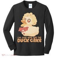 I Just Here For The Duck Cake Snack Kids Long Sleeve Shirt thumb 0