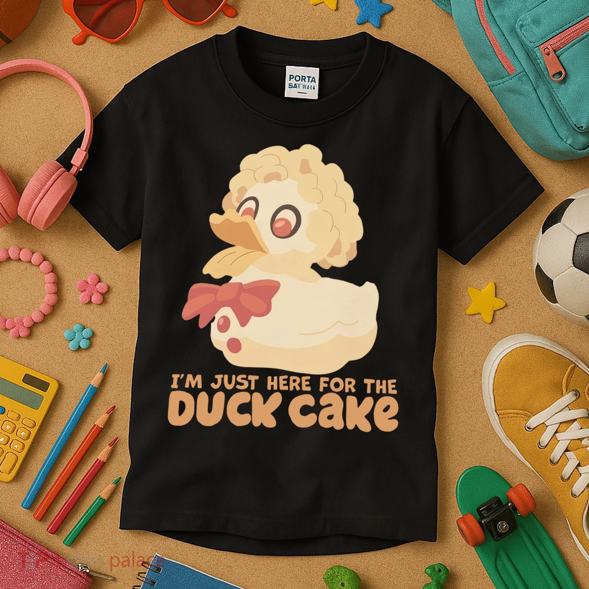 I Just Here For The Duck Cake Snack Kids T-Shirt