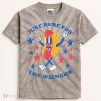 I'm Just Here For The Wieners 4th Of July Shirts Kids Tie-Dye T-Shirt thumb 0