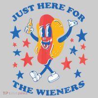 I'm Just Here For The Wieners 4th Of July Shirts Kids Tie-Dye T-Shirt thumb 3
