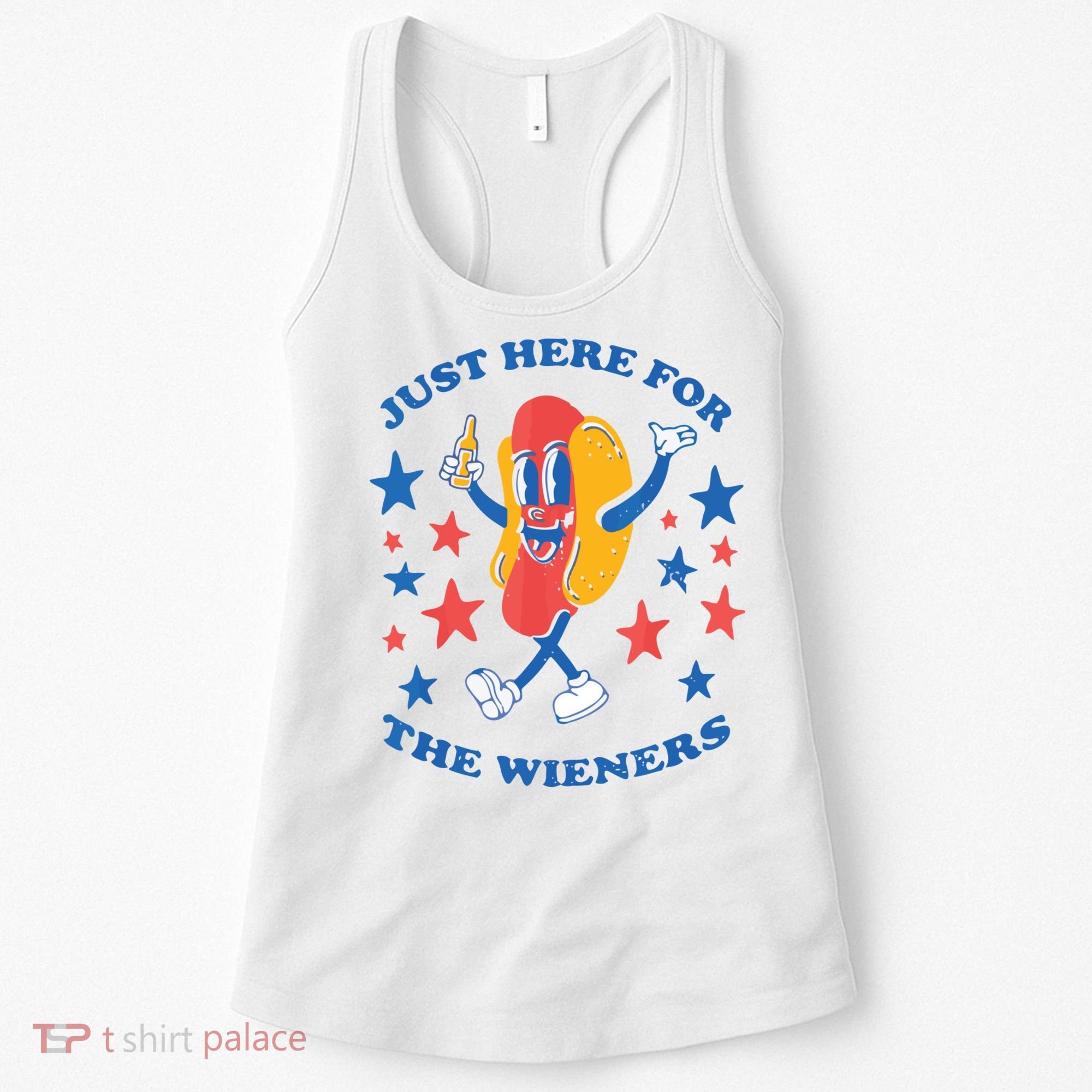 I'm Just Here For The Wieners 4th Of July Shirts Women's Tank Top
