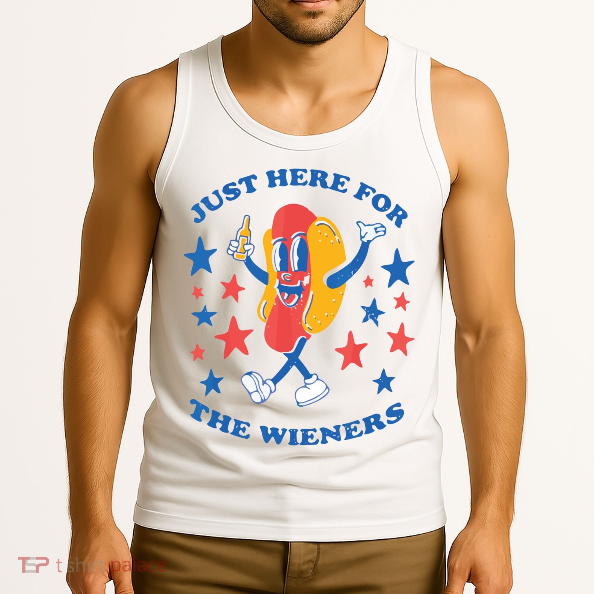 I'm Just Here For The Wieners 4th Of July Shirts Tank Top