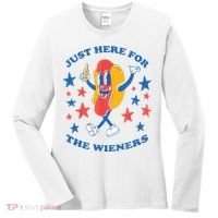 I'm Just Here For The Wieners 4th Of July Shirts Women's Long Sleeve Shirt thumb 0