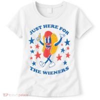 I'm Just Here For The Wieners 4th Of July Shirts Women's T-Shirt thumb 0