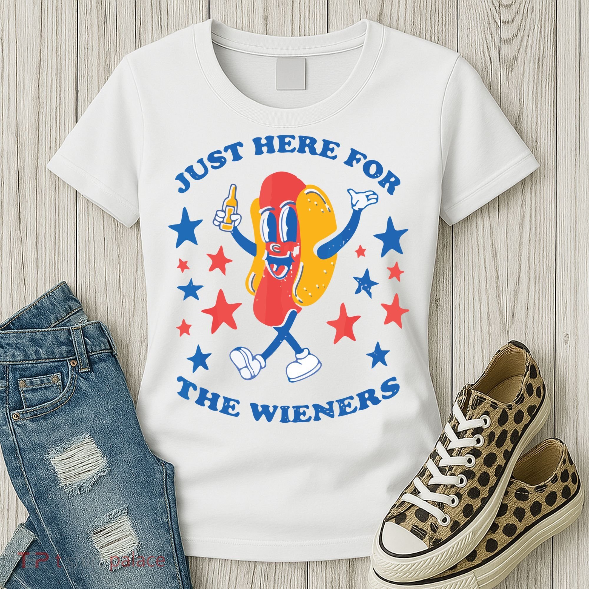 I'm Just Here For The Wieners 4th Of July Shirts Women's T-Shirt