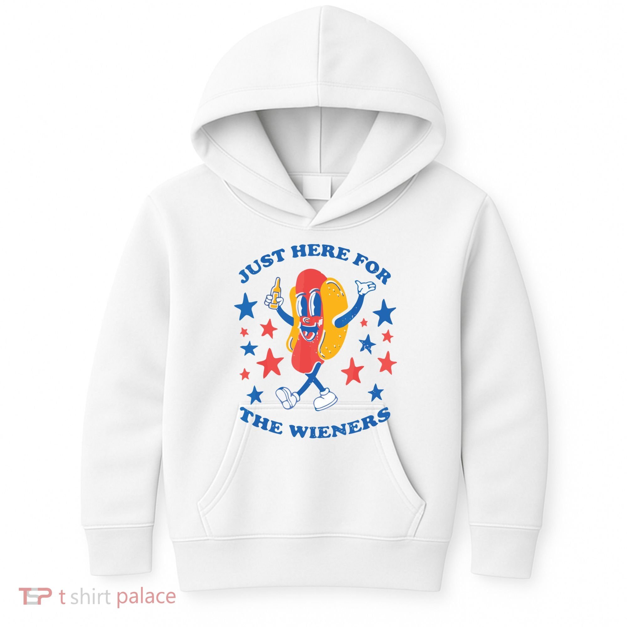 I'm Just Here For The Wieners 4th Of July Shirts Kids Hoodie