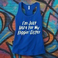 I'm Just Here For My Flippin' Sister Gymnast Brother Cool Gift Women's Tank Top thumb 3
