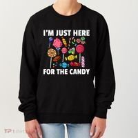 IM Just Here For The Candy Lollipop Sweets Gift Halloween Women's Sweatshirt thumb 0