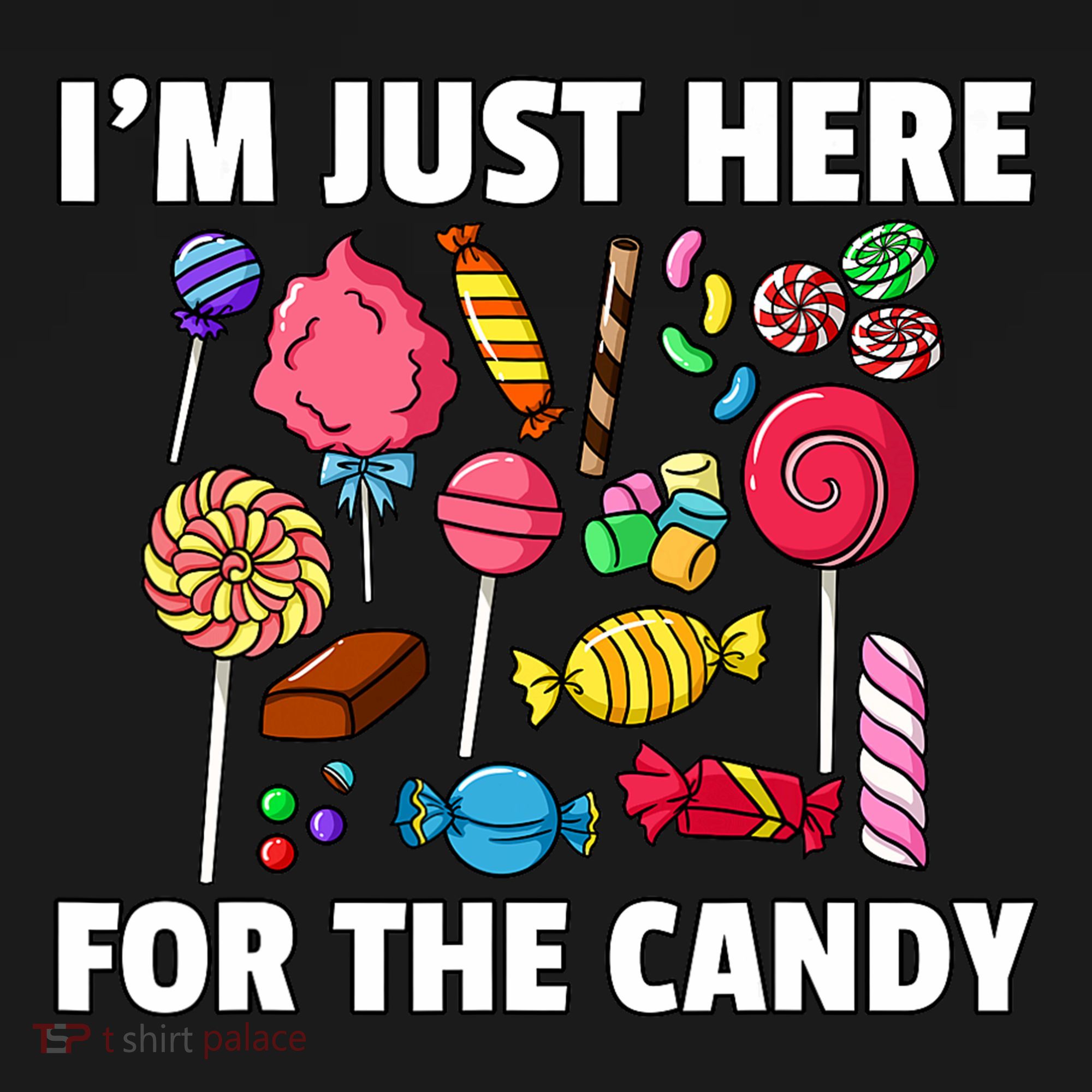 IM Just Here For The Candy Lollipop Sweets Gift Halloween Doggie Tank