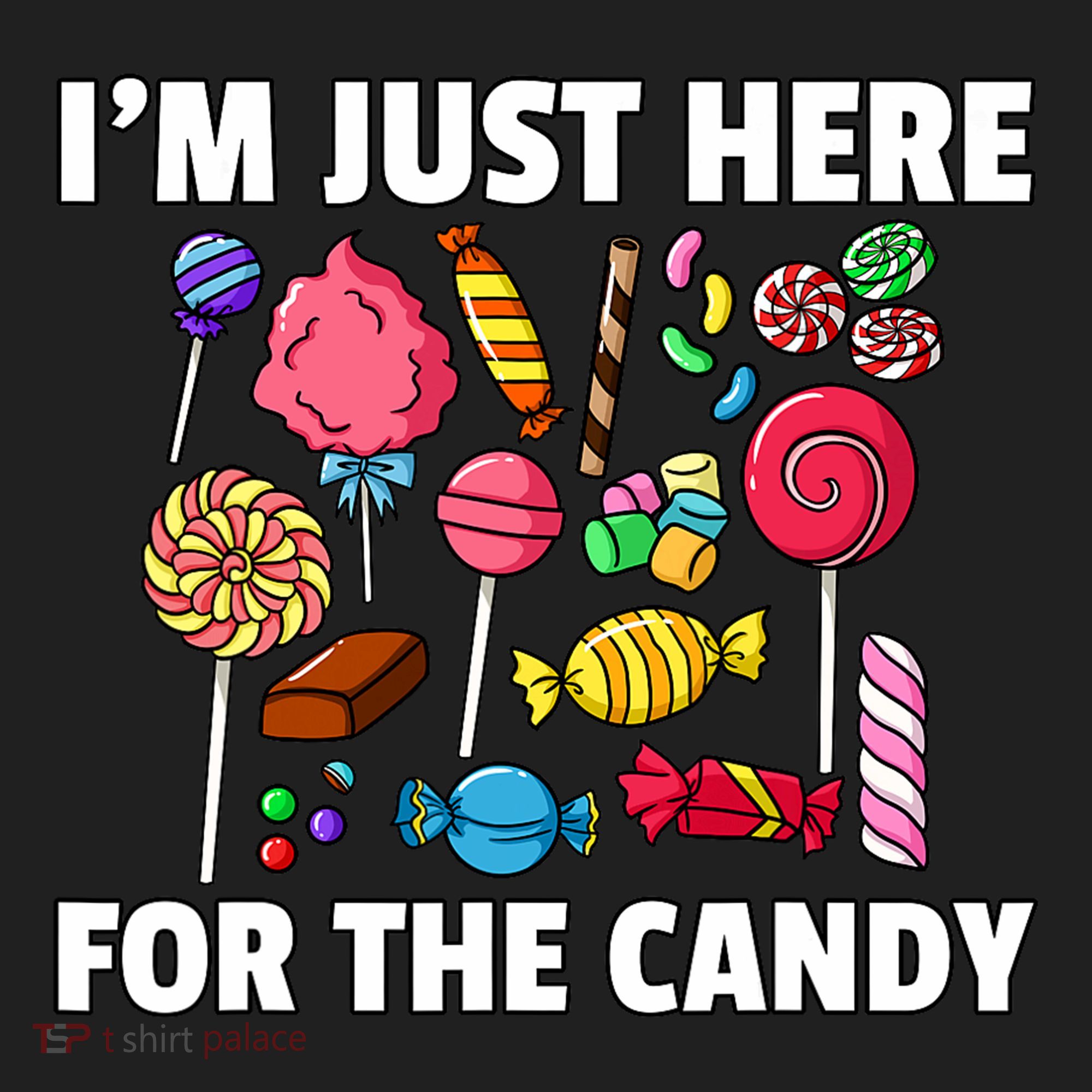 IM Just Here For The Candy Lollipop Sweets Gift Halloween Beanie