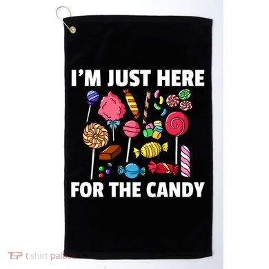 IM Just Here For The Candy Lollipop Sweets Gift Halloween Golf Towel