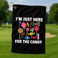 IM Just Here For The Candy Lollipop Sweets Gift Halloween Golf Towel thumb 1