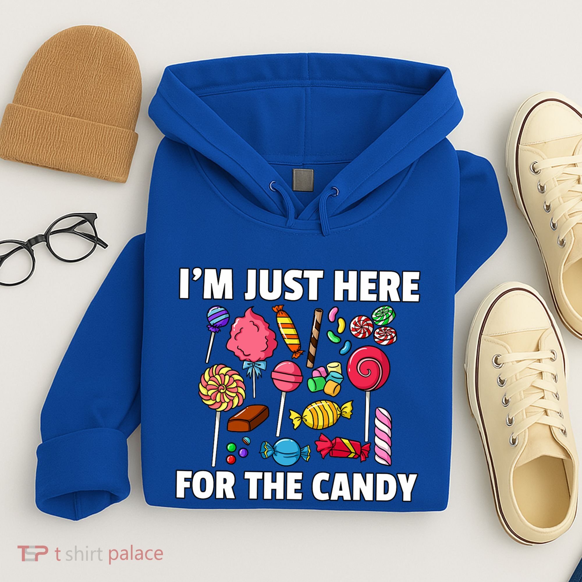 IM Just Here For The Candy Lollipop Sweets Gift Halloween Hoodie