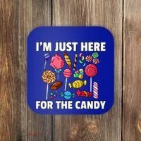 IM Just Here For The Candy Lollipop Sweets Gift Halloween Coaster thumb 0
