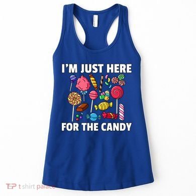 IM Just Here For The Candy Lollipop Sweets Gift Halloween Women's Tank Top