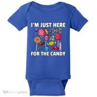 IM Just Here For The Candy Lollipop Sweets Gift Halloween Baby Bodysuit thumb 0