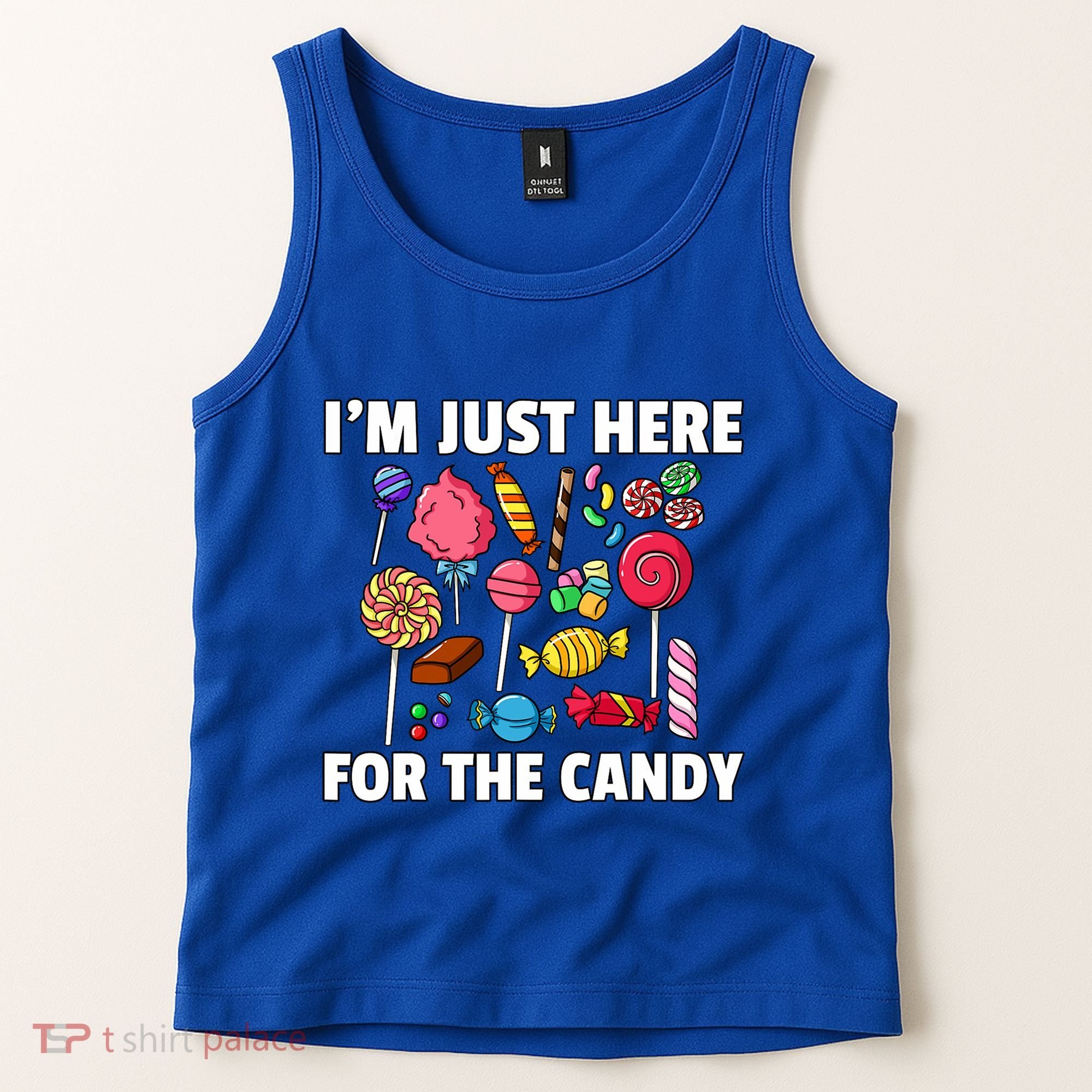 IM Just Here For The Candy Lollipop Sweets Gift Halloween Tank Top